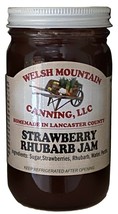 Strawberry Rhubarb Jam - 100% All Natural Preserves Amish Homemade Summer Spread - £7.96 GBP+