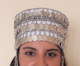 Traditional Armenian Head Decoration, Drop Coin Wedding Headwear  - £209.39 GBP