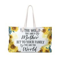 Personalised/Non-Personalised Weekender Bag, Sunflowers, To The World you are a  - £39.29 GBP
