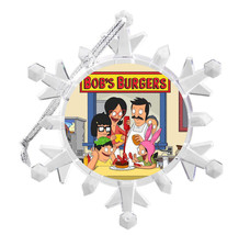 Bob&#39;s Burgers Snowflake Multi Blinking Light Holiday Christmas Tree Ornament - £13.03 GBP