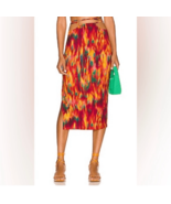 WeWoreWhat Revolve Cutout Midi Skirt Fire Tie Dye Spicy Orange Size Medi... - $1,332.57 MXN