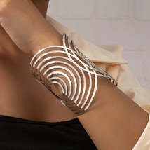 Silver-Plated Vortex Cuff Bracelet - £11.87 GBP