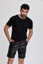Biker Gym Unique 100% Leather  Genuine Boxer Lambskin Men Stylish Black ... - $92.25+
