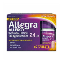 Allegra Allergy Medication 60 Count exp 04/2025 - $18.76