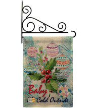 Baby It&#39;s Cold Burlap - Impressions Decorative Metal Fansy Wall Bracket Garden F - £26.83 GBP