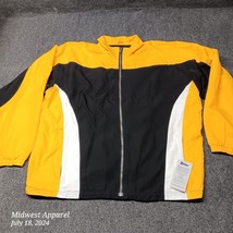 NWT Kobe Sportswear Windbreaker Jacket Adult XL Black Yellow Full Zip - $15.56
