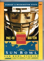 2001 Sun Bowl Game Program Purdue Boilermakers Washington State Cougars - $99.69