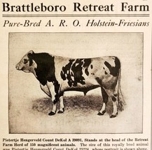 Brattleboro Milk Retreat Farm Vermont 1910 Advertisement Dairy Cows ADBN1eee - £23.58 GBP