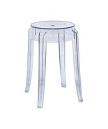 LeisureMod Mid-Century Modern Clear Plastic Dining Stool, Sturdy Seat &amp; ... - $65.44 CAD+