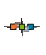 Mid Century Modern Square Wall Sculpture, Contemporary Wall Art 40x21 - $244.21 CAD