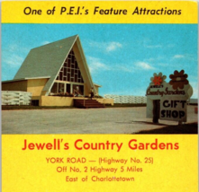 Vintage Jewells Country Gardens Prince Edward Island Canada Long Chrome Brochure - £11.92 GBP
