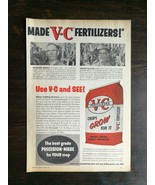 Vintage 1958 VC Farm Fertilizers Full Page Original Ad - £5.21 GBP