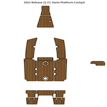 2021 Release 21 CC Swim Platform Cockpit Pad Boat EVA Foam Faux Teak Flo... - £796.72 GBP