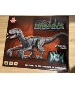 Remote Control Dinosaur Toy Jurassic Velociraptor Walks Sounds MovesKids... - $75.65 CAD
