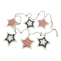 Tommy Bahama Patriotic Star Garland – 6 Foot Red, White & Blue Fabric Stars with - $394.40 MXN