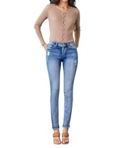 Kancan mid rise slightly distressed skinny jean medium in Denim - size 24 - $43.56