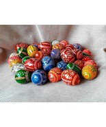 Set of 10 Small Wooden eggs Decorate for Easter Gift Pysanky Pysanka Han... - £12.00 GBP