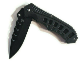 3.75&quot; Black Design Clip Point Knife Hunting Camping 440 Stainless Steel ... - $24.99