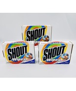 Vintage (3) Packages Shout Wipes Instant Stain Remover 12 CT Discontinue... - $18.00
