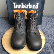 Timberland PRO Linden Alloy Toe Work Boots Men&#39;s Size 11W  1150A Brown 6&quot; - £54.08 GBP