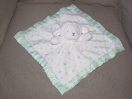 Carters Child Of Mine Whte Gray Yellow Green Lamb Sheep Rattle Security Blanket - $21.37