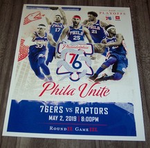 Philadelphia 76ERS Sixers Playoffs Unite Or Die 8.5&quot; X 11&quot; Nba Game Promo Poster - £13.68 GBP