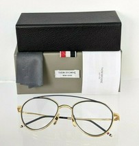 Brand New Authentic Thom Browne Eyeglasses TBX109-C-GLD-NVY TB109 53mm F... - $296.99