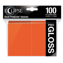 Eclipse Standard Deck Gloss Sleeves 100pcs - Pumpkin Orange - $572.14 MXN