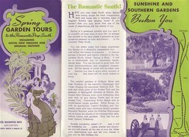 Spring Garden Tours Brochure Novel New Orleans Unusual Natchez 1950&#39;s - $17.82