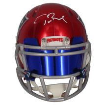 Tom Brady Autographed Patriots Flash Speed Mini Helmet w/ Visor Fanatics - £1,519.43 GBP