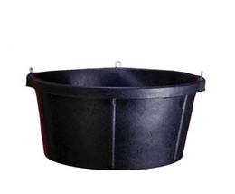 Fortex Industries Inc 6.5 Gallon Black Rubber Tub - Farm &amp; Industry Essential - £61.71 GBP