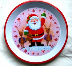 Santa &amp; Reindeer Serving Platter 11 3/4&quot; across - $6.00
