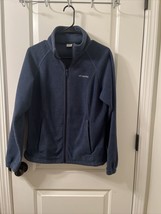 Columbia Sportswear Women’s Fleece Jacket Blue Full Zip Pockets Size Medium - $34.05