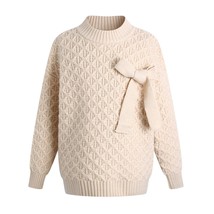 RH Girls Turtle Neck Sweater Pullover Knit Ribbon Coat Winter Outfit 3-9 RHK3003 - £22.87 GBP