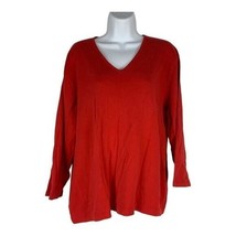 Jones New York Sport Women&#39;s V-Neck Red Pullover Sweater Plus Size 2X - $19.64