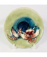 Antique Moorcroft Pottery 5.5 inchs Plate With Pink Iris floral design ,England - $79.65