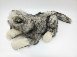 Folkmanis Puppets Timber Wolf Play Pretend Fun  Dog Animal 16&quot;  Plush To... - £31.33 GBP