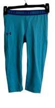 Under Armour Girls HeatGear Armour Solid Capri, Blue /Bold Aqua, Youth S... - $17.81