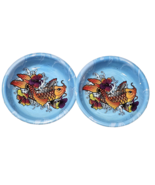 2 Pack Komodo Tattoo Art Pet Bowl Pooja Delhi India Fish Flowers Design ... - £23.59 GBP