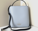 New Kate Spade Darcy Small Bucket Bag Grain Leather Pale Hydrangea with ... - $123.41