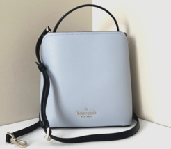 New Kate Spade Darcy Small Bucket Bag Grain Leather Pale Hydrangea with Dust bag - £98.63 GBP