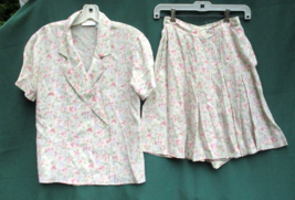 Liz Claiborne Crepe de Chine Silk Top and Skort Skirt Set Womens 2 Petite - $42.75