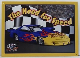 Need for Speed Racecar Racing Car Metal Sign - £15.65 GBP