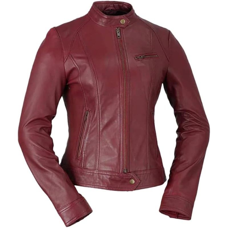 DODICI Women Fashion Moto Genuine Leather Jacket Item image 4