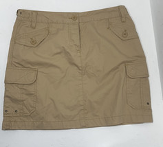 J. Crew  Women’s Petite 8 Tan Button Up Cargo Mini Skirt L7 - £13.23 GBP