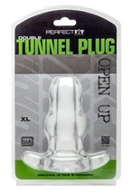 PERFECT FIT DOUBLE TUNNEL ANAL BUTT PLUG XLARGE - £43.70 GBP