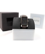 Alfex Men&#39;s Watch NEW Stainless with Leather Band Rectangle Dress Swiss ... - $3,727.67 MXN