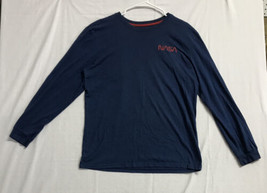 Fifth Sun heather blue NASA graphic printed long-sleeve cotton T-shirt s... - £15.15 GBP