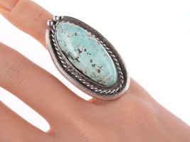 sz5.25 Vintage navajo sterling and turquoise ring - £112.17 GBP