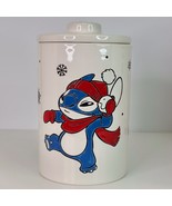 Canister Cookie Jar Disney Lilo And Stitch Christmas Winter Stitch And A... - $657.63 MXN